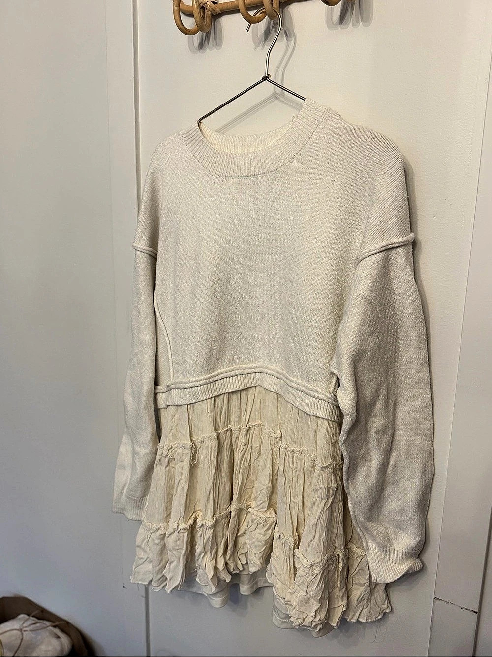 Altar’d State Cream Knit Sweater Dress Like New